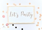 Tabliczka  na Karnawał  z napisem Let`s party