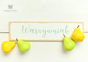 Tabliczka z napisem: Warzywniak