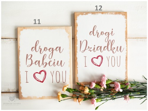 tabliczka do sesji z okazji Dnia Babci i Dziadka