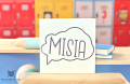tabliczka  z napisem MISIA