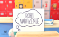 tabliczka z napisem: Robi wrażenie