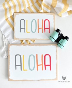 Tabliczka ALOHA do sesji letnich
