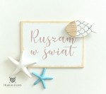 Tabliczka drewniana Ruszam w świat