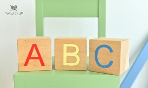 Kostki  3 szt kolorowe  ABC/123 