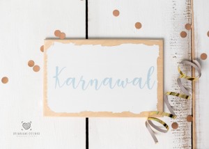 Tabliczka z napisem:  Karnawał