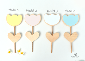 Tulipan kwiat kwiatek postarzany 4 modele