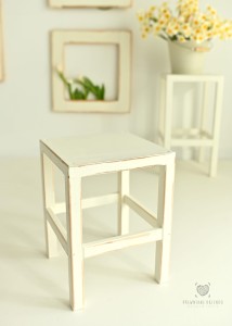 Taboret Średni drewniany do sesji