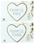 Serce Kocham Cię Babciu/Dziadku ZESTAW TANIEJ