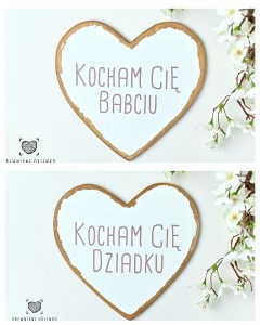 Serce Kocham Cię Babciu/Dziadku ZESTAW TANIEJ