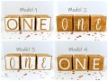 drewniane Kostki ONE do sesji roczkowych - birthday / wooden photo props