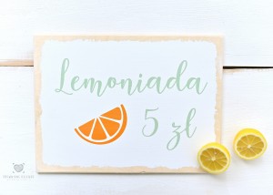 Tabliczka do sesji lemoniadowych  - Lemoniada 5 zł