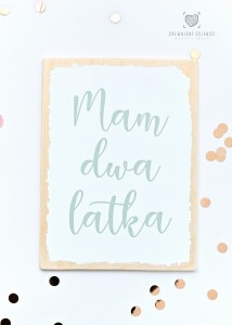 Tabliczka do sesji urodzinowych "mam dwa latka"