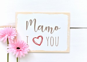 Tabliczka  drewniana z napisem: Mamo I Love you 
