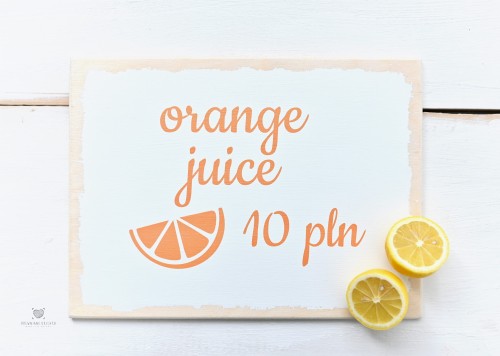 orange juice- wooden photo props