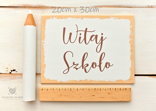 tabliczka witaj szkoło 20x30cm