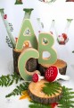 litery drewniane 25cm zielone