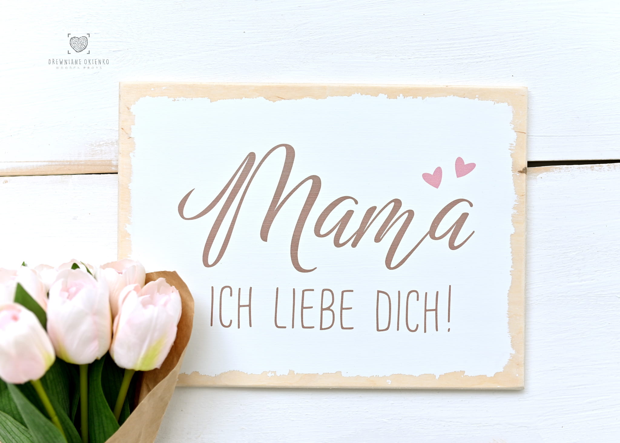 100 Gründe Warum Ich Dich Liebe Mama Tabliczka Mama ich liebe dich Drewniane Okienko Wooden Props